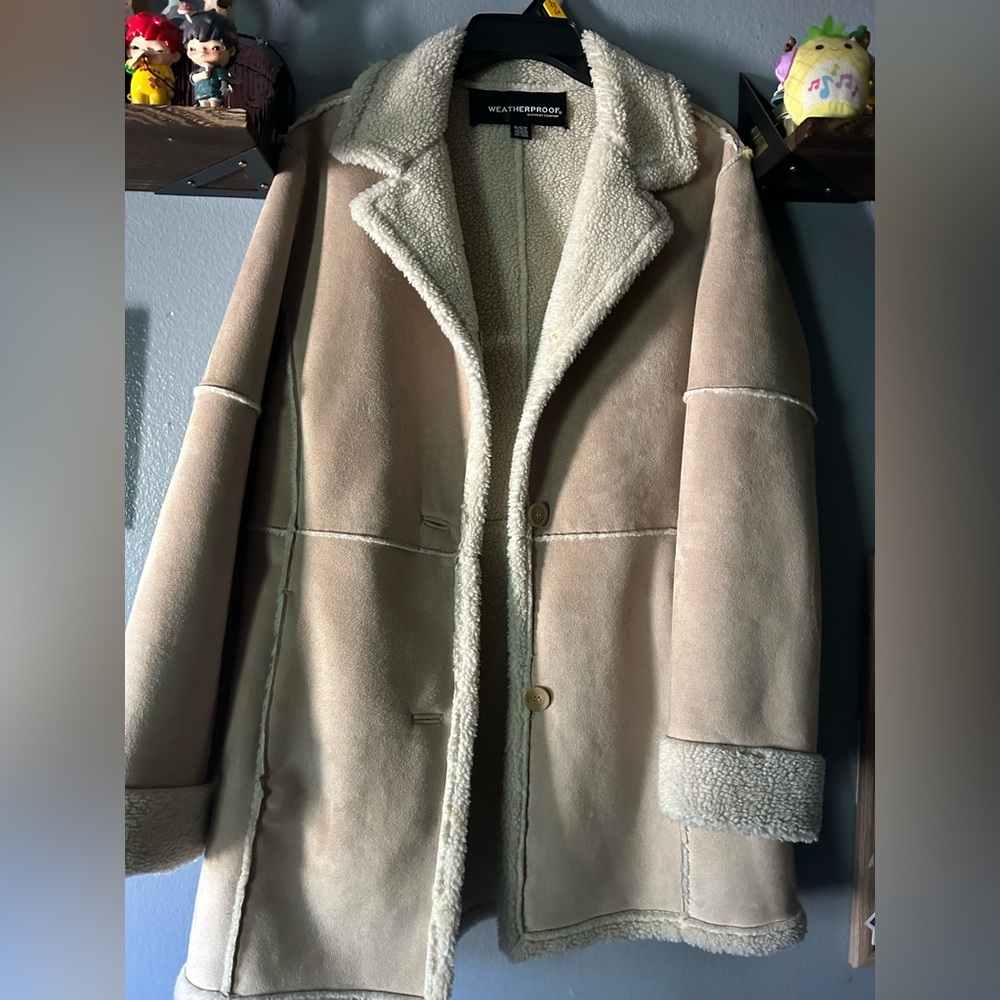 Winter tan fur coat